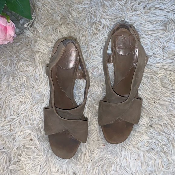 Diane von Furstenberg DVF crisscross suede heel sandals - Picture 8 of 17